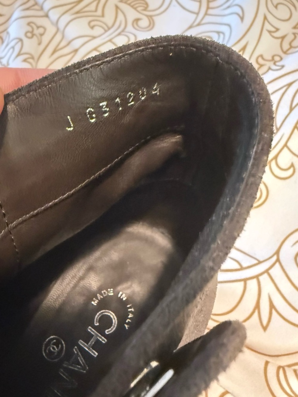 Chanel Brown Suede Ankle Boots with CC Logo Hardware - Picture 2 of 3